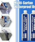 Heavy Duty 9900 White Silicone Structural Sealant Waterproof Adhesive For Roofing Bathroom Construction DIY Repairs Knockout Bonding Compound Game Changer Caulking Tube shown in use on various surfaces.