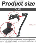 Dirt Bike Kickstand Aluminum Side Stand For YZ250F YZ450F 2014 2026 shown with size dimensions and wide foot pad.