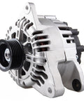 OE Replacement Alternator Compatible With Hyundai Santa Fe 2005 2006 Sonata 2005 2008 Tiburon 2005 2009 Tucson 2005 2006 And Kia Optima 2005 2010 Kia Sportage 2005 2006 11188 Ready To Roll Plug And Play Electrical Power Generator with a 6-groove pulley visible