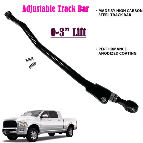 Front Adjustable Track Bar For 0 To 3 Inch Lift Kits Fits 2003 To 2013 Dodge Ram 2500 3500 2 Inch Adjustable Panhard Suspension Rod black steel