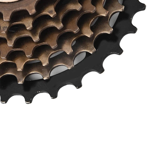 Close-up of 7 Speed Freewheel And 21 Speed Cassette Gear Set For Mountain Cross And Road Bikes In Heavy Duty Steel