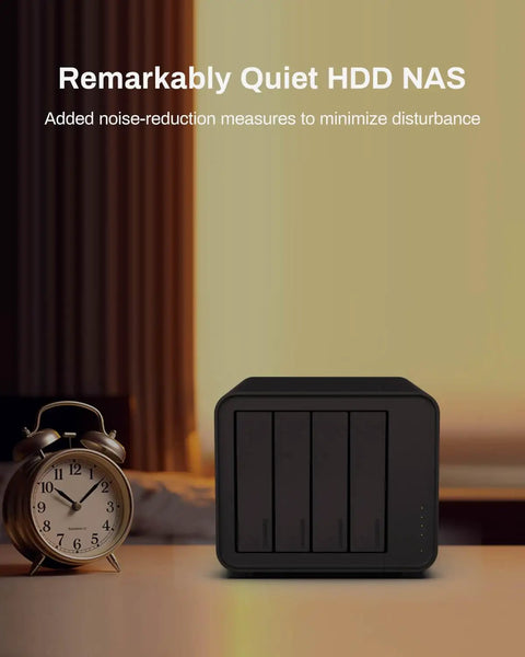 Rock Solid Four Bay Nas Server Built Around A Legit Badass Intel I3 N305 Eight Core Processor With Thirty Two Gigabytes Ddr5 Ram And Dual Two Point Five Gigabit Ethernet For Snappy Speed in a compact, quiet design.