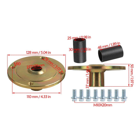 Dimensions of components in 72V 1500W Brushless DC Motor Kit With Differential Axle And Controller For DIY Electric Vehicles Variable Speed