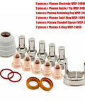 Lincoln Plasma Torch Consumables Kit 16 Pcs for Tomahawk 375 LC25 KP2842 1 to KP2842 5 with 5 electrodes 5 nozzles 1 cap 2 whirlpool rings 1 gasket 2 O-rings pro grade replacement parts for welders