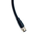 M12 12 Pin Male Connector Cable A Code Straight Molding Wire 2M AWG26 PVC Jacket Brass Gold Plated Contacts
