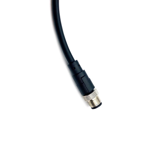 M12 12 Pin Male Connector Cable A Code Straight Molding Wire 2M AWG26 PVC Jacket Brass Gold Plated Contacts