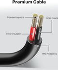 3 Prong 110V to 240V AC Power Cord Charging Cable for LOLARAN N71 Money Counter Machine core and insulator diagram