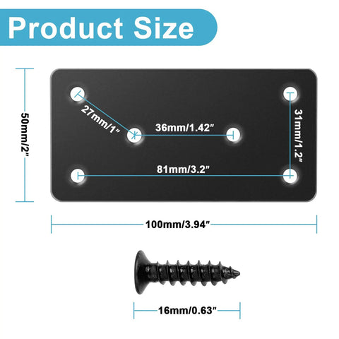 Rock Solid Black Steel Mending Plates With Full Hardware Kit For Quick And No Sweat Repairs On Wood Furniture Or Metal Projects Built Tough To Handle Weight