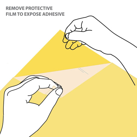 Kapton Polyimide Tape For 3D Printing, 12 x 12 inch sheet with protective film being removed, strong adhesion for ABS and other filaments