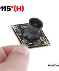 8MP IMX179 USB Camera Module With 115 Degree Wide Angle M12 Lens shown handheld, small circuit board design, LightBurn compatible