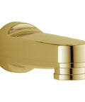 Polished Brass Pull-Down Diverter Tub Spout Repair Part For Standard 1/2 Inch Connections, 6 Inch Reach, Sweat Onto 1/2 In CWT Or Thread Onto 1/2 In IPS, Works With Classic Faucet Fixtures, Easy Install