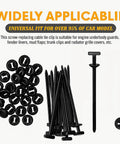 Heavy Duty Cable Tie Buckles Kit For Cars And Home 100Pcs Self Locking Zip Ties And Plastic Retainer Clips displayed