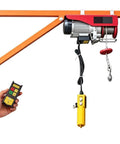 Heavy Duty CelyToe Electric Wire Rope Hoist with dual remote control, 20m cable, showcasing smooth operation for lifting tasks.