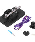 Portable Morse Code Key And CW Practice Tool Telegraph Tapper with buzzer, premium ABS and iron build, lightweight, easy to carry.