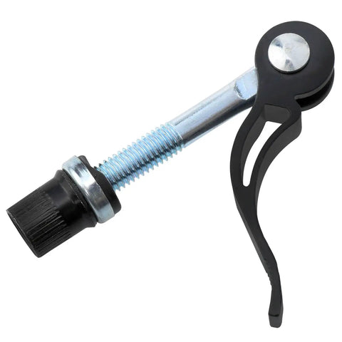 Rugged Aluminum Alloy Bike Seat Clamp Set M8x65 Bolt For Quick Seat Post No Fuss Hand Install Black Finish shown in detail