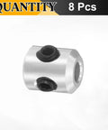Eight Piece Set Screw Shaft Collars 3mm Bore 7mm Outside Diameter 8mm Thickness Aluminum 6061 Alloy Axle Collar Clamp