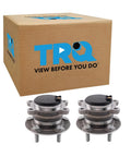 Rear Driver Side And Rear Passenger Side Wheel Bearing And Hub Assembly Set 2 Piece Compatible With 2020 2021 2022 Ford Escape Front Wheel Drive And 2020 2021 2022 Lincoln Corsair Front Wheel Drive, with packaging box in background