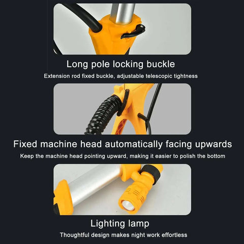 Badass Cordless Brushless Angle Grinder Featuring Variable Speed Control And A Tough Pure Copper Motor Built For Wrecking Old Concrete Walls Polishing Floors And Crushing Hard Materials With Zero Sweat, showing locking buckle and head design.