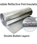 Top Tier Heavy Duty Reflective Insulation Foil Kit For Garage And Warehouse Doors Serious Heat Blocker With No Sweat Installation Includes Five 24 Inch By 12 Foot Rolls Ready To Go bubble reflective foil insulation roll with double bubble layers.