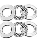 Two chrome steel thrust ball bearings, 25mm ID x 47mm OD x 15mm wide, ABEC3, single-row