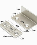 Image showing dimensions of 8 Pack Strong Magnetic Cabinet Catches Punch Free Door Stopper L Shaped Hidden Closer For Home Improvement Projects No Drill Required Easy Install Tight Closure Keeps Doors Quiet Safe Great For Kitchen Cabinets Bathrooms And Furniture Black, highlighting size details.