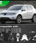 Heavy Duty Engine And Transmission Mount Kit For 2013 To 2024 Murano, 2013 To 2020 Pathfinder, 2014 To 2020 QX60, And 2013 JX35 3.5L V6 AWD