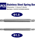 20Mm Watch Band Spring Bars And Pins, Solid Stainless Steel, Double Flange Quick Release Connectors for 8Mm-16Mm Lug Widths