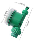 Automatic Sprinkler Timer With Rain Delay And Manual Watering, green plastic garden irrigation controller, side view