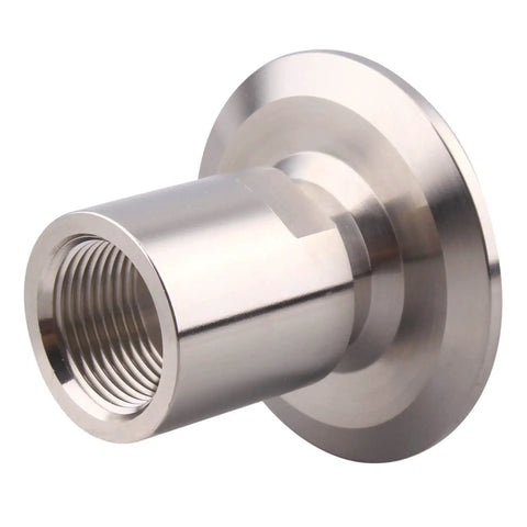 Two Inch Tri Clamp Adapter To Three Quarter Inch FNPT Thread Ferrule Sanitary Pipe Fitting Stainless Steel 304