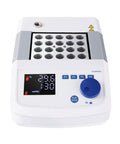 Digital Dry Bath Incubator With Led Display And Aluminum Heating Block For Lab Use Precise Temp Control Up To 150 Degrees showing temperature and control panel.