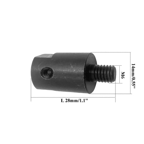 Premium Heavy Duty Motor Shaft Coupler Sleeve 6mm X 28mm Precision Threaded Adapter Linkage built tough steel for power tools.