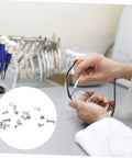 Eyeglasses Repair Kit With Replacement Screws And Screwdriver For Sunglasses And Glasses Quick DIY Fix Toolkit shown in use