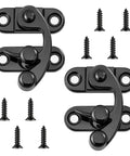 Small Swing Arm Latch Sets For Wooden Boxes And Jewelry Boxes Metal Clasp With Mounting Screws Curved Box Latches