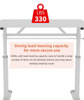 Smooth Hand Crank Standing Desk With 330 Lbs Heavy Duty Build And Effortless Manual Height Adjustment To Flex Your Home Office Vibe, showcasing strong 330 lbs load capacity.
