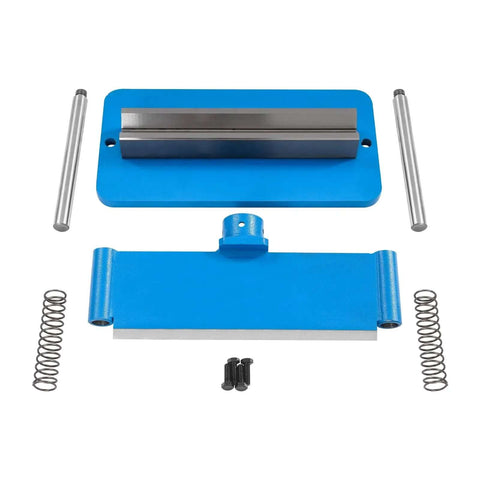 12 Inch Press Brake Attachment For 12 And 20 Ton Hydraulic Shop Presses, 90 Degree Bending Kit, Blue Finish, Components Display