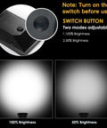 Solar Spot Lights Outdoor 2-In-1 Waterproof LED Landscape Lights Dusk-To-Dawn for Garden Porch Walkway Patio brightness modes diagram