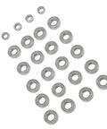 Lightweight RC Wheel Hub Ball Bearings Set for Model Cars With Low Friction And Enhanced Durability, variety of sizes displayed