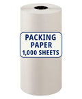 Bulk Packing Paper Roll 18 Inch By 1400 Feet White Newsprint For Moving, Shipping And Storage, Approximately 1,000 Sheets, Heavy Duty
