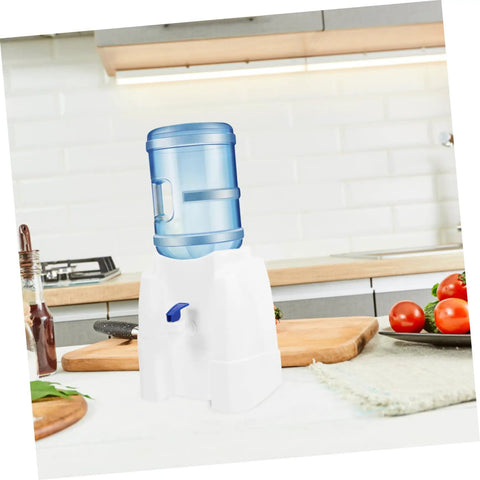 Portable Cold Water Dispenser For Office Desk Countertop With Tap no fuss easy pour plastic jug in a kitchen setting