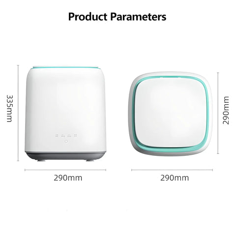 Portable Washing Machine For Clothes And Underwear Smart Wash Technology Ultra Quiet Spin Washer Dryer Combo dimensions on a white background.