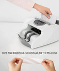Person using Bill Acceptor Cleaning Cards For Currency Counters And Money Counting Machines 15 Pack Grime Busting Cards SHS009