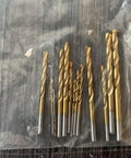 Get These 13PC Drill Bit Set For Glass Metal Tile And Concrete, 13 HSS twist bits in various sizes, ideal for electric drilling.