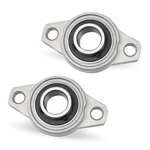 Heavy Duty 8mm Shaft Mount Self Adjusting Pillow Block Flange Bearings Zinc Alloy Diamond Seat Steady Rotary State Wear And Rust Protection Smooth Rotation Under Load Sealing Blocks Dirt For Heavy Work Where You Dont Care About Failures Anymore, two-pack