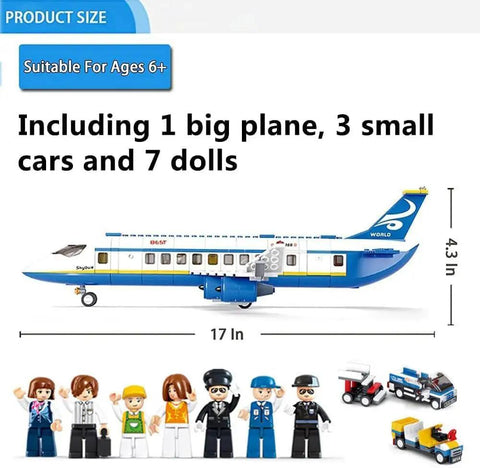 City Airport Building Block Set For Kids Aged 6 To 12 With 463 Pieces Plane Station And Helicopter Build Kit For STEM Learning