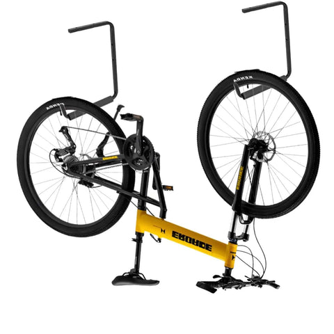 Heavy Duty Ceiling Ladder Hooks Pack Of 4 For Garage Storage Rack Organization, Wall Mounted Hangers with bike mounted.