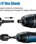 Keyless Mini Drill Chuck Adapter for Cordless Screwdrivers and Impact Drivers quick change converter with 1/4 inch hex shank