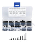 300 Piece Black Alloy Steel Hex Bolts And Nuts Kit For Auto Maintenance And Home DIY Garage Projects With High Strength Grade 12.9 Anti Rust Finish Includes Various Lengths For Quick Fixes And Everyday Builds, storage box