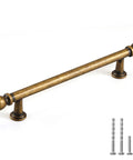 Antique Brass Cabinet Pull with screws, part of Set Of 10 5 Inch Hole Center Solid Zinc Alloy Handles for furniture projects