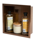 Shower Niche In Brushed Copper 12 X 12 X 4 Inches, Waterproof Bathroom Storage holding bottles and candle, Durable PVD Finish