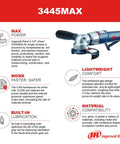 Tough As Nails Air Angle Grinder And Cutoff Tool With 4.5 Inch Wheel And 12000 RPM Motor for deburring and metal finishing.